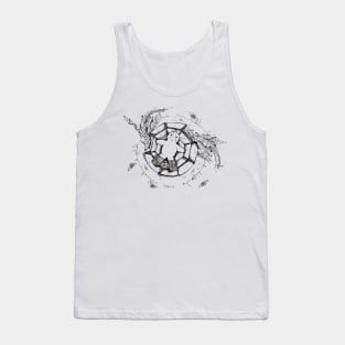 Dizzy Cutie and her Dragon Friends Ink Drawing Tank Top